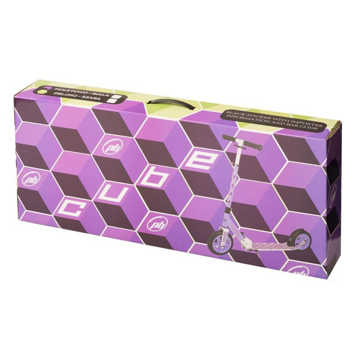 HULAJNOGA NA POMPOWANYCH KOŁACH CUBE 200MM FIOLETOWA POWERBLADE