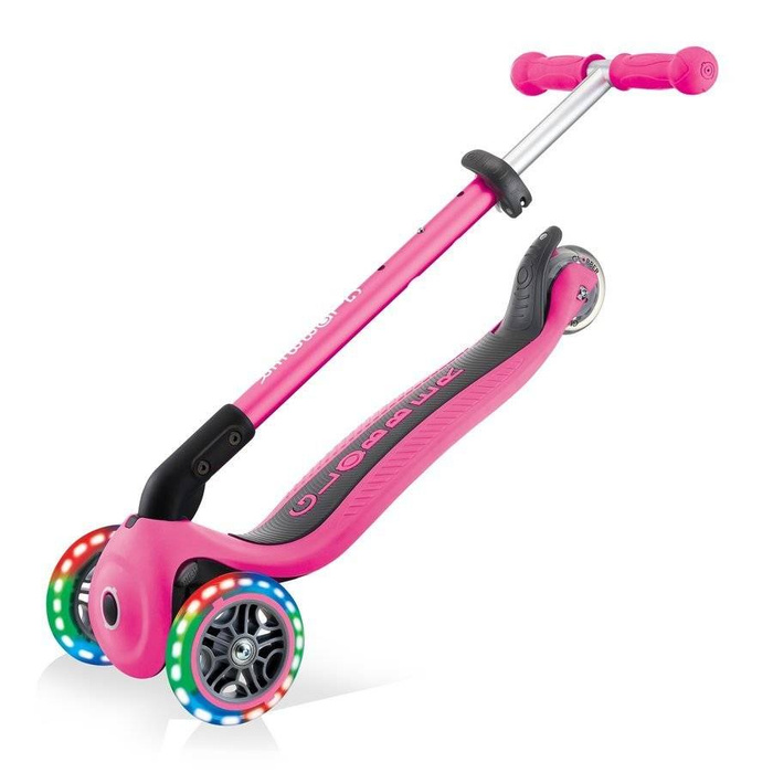 Hulajnoga 3-kołowa Globber Primo Foldable Lights 432-110-2 Deep Pink