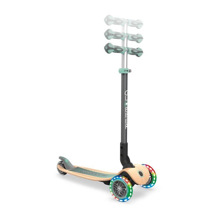 Hulajnoga 3-kołowa Globber Primo Foldable Wood Lights 436-206 Pastel Green